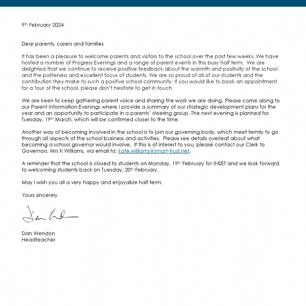 Liskeard School & Community College - Headteacher Letter to Parents ...